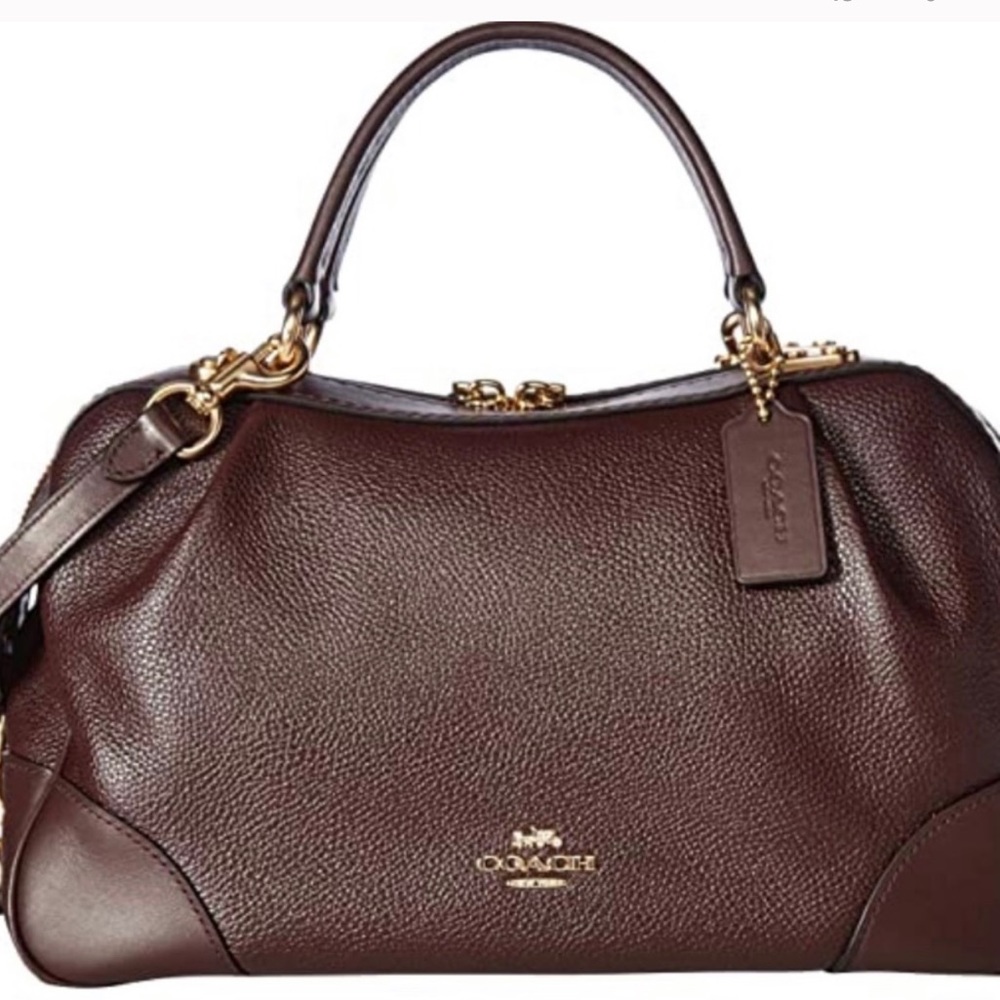 ✅SOLD!! COACH: Soft Leather MERLOT SATCHEL - Picture 10 of 10